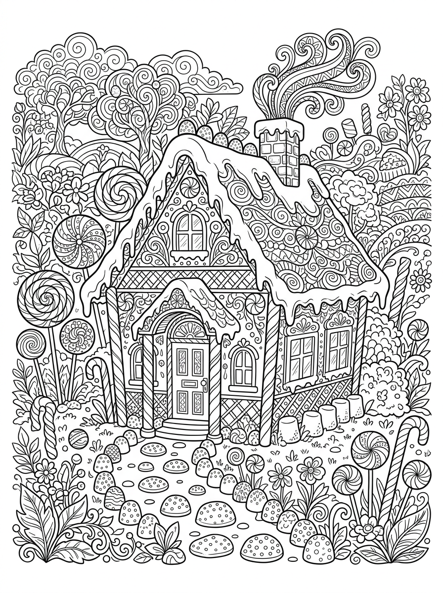 Delightful Gingerbread House with Frosted Icing
