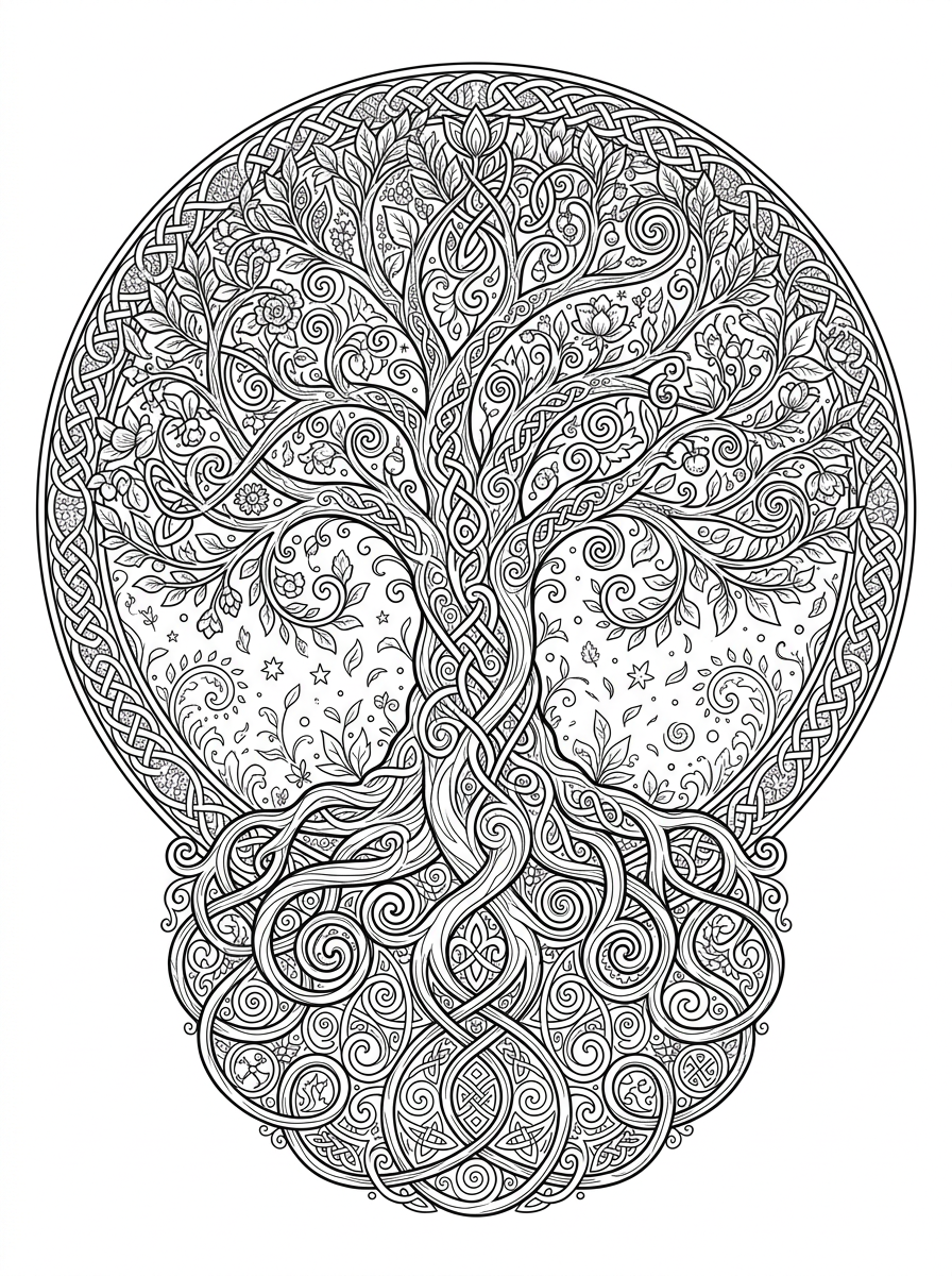 Sacred Tree of Life Mandala