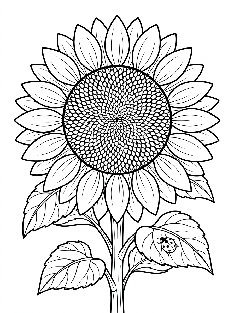 Giant Golden Sunflower in Full Bloom