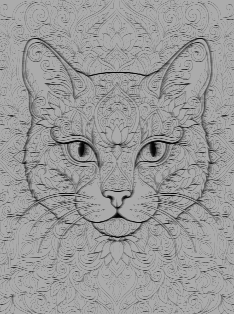 Intricate Mandala Cat Coloring Page