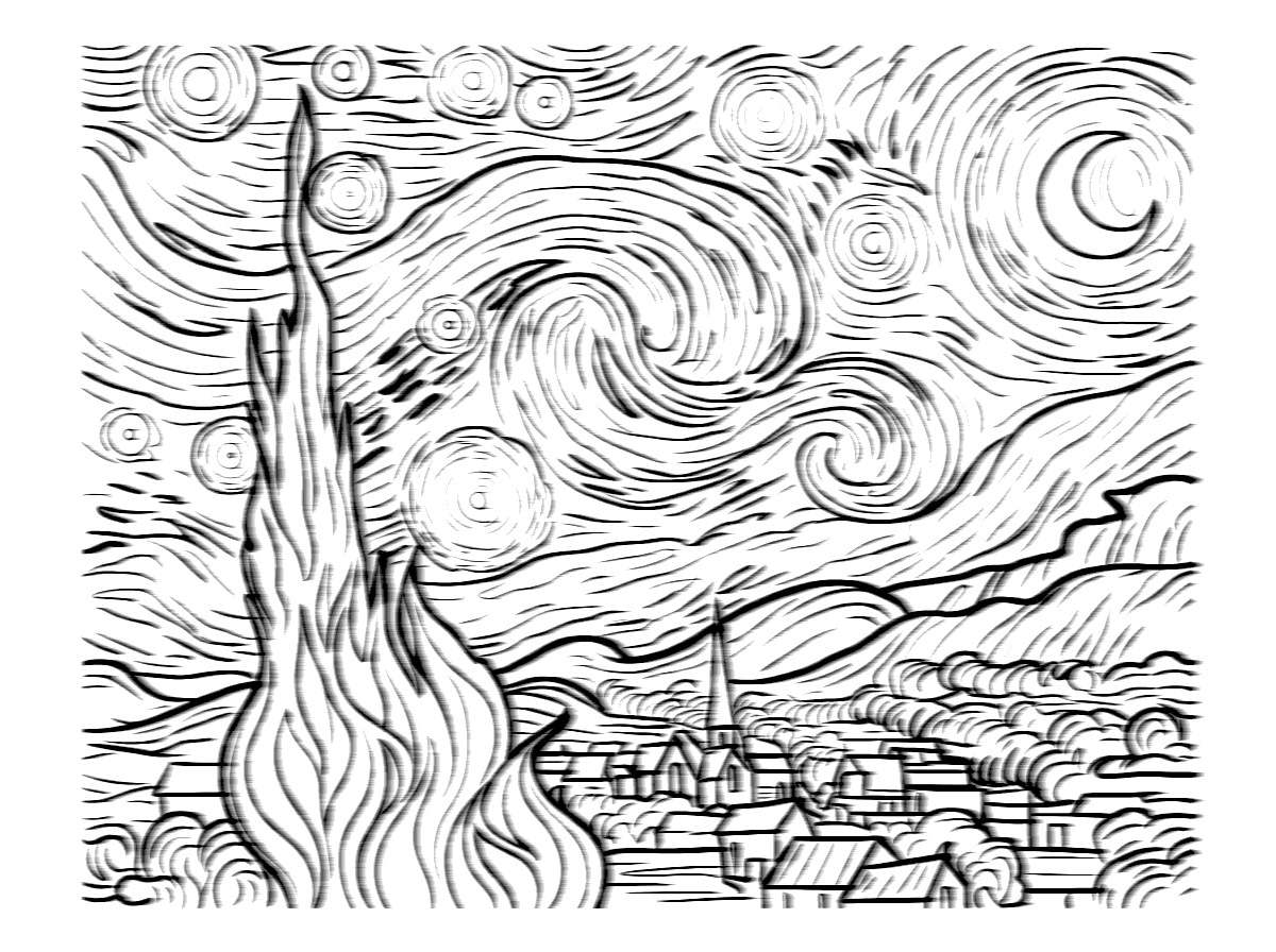 The Starry Night by Vincent van Gogh