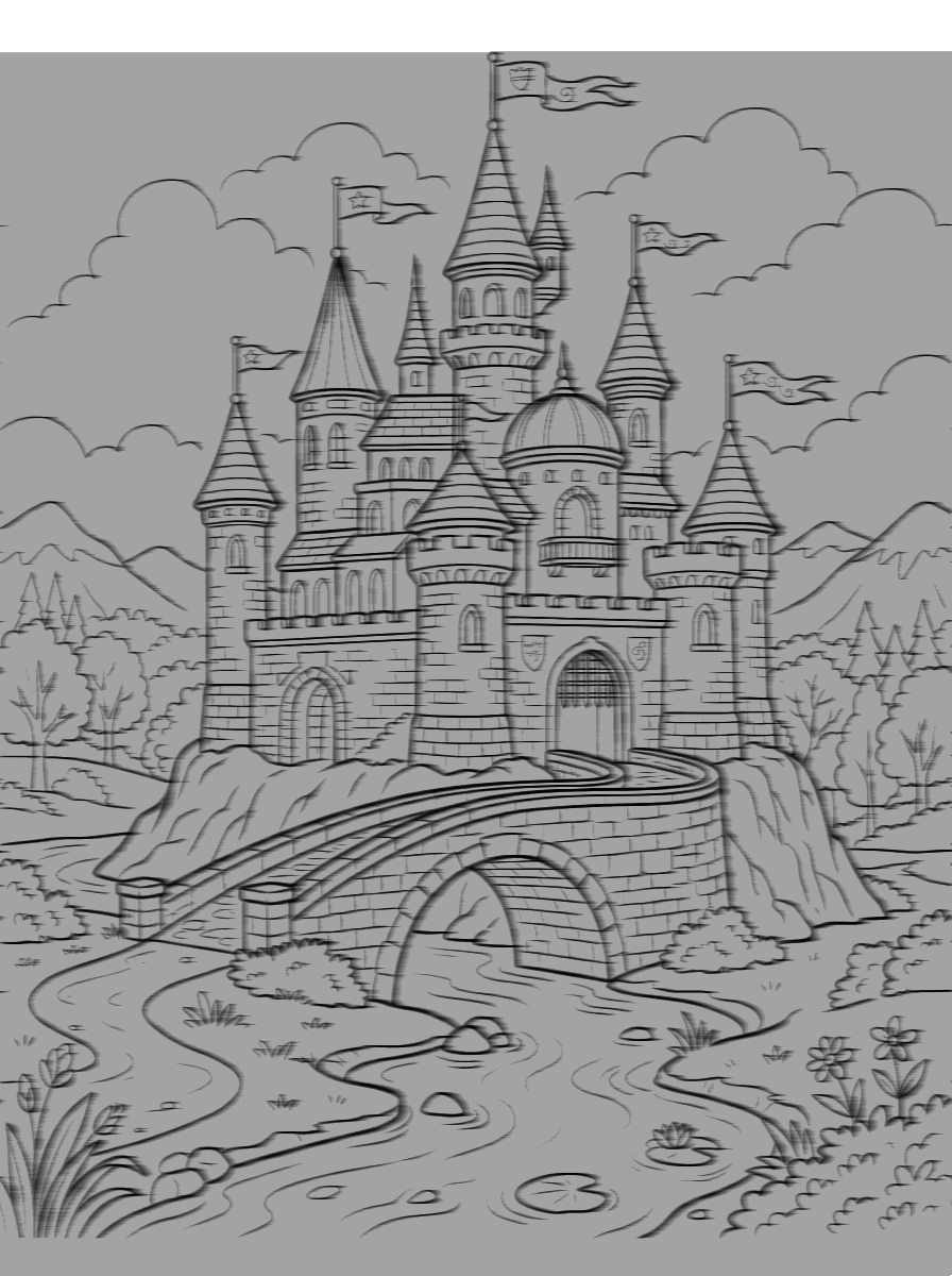 Magical Fairytale Castle Coloring Page
