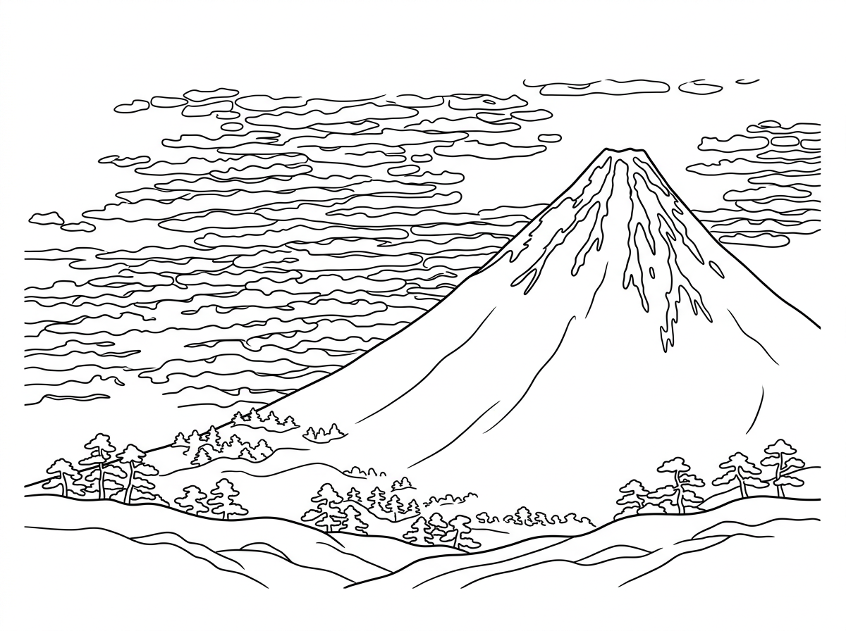 Fine Wind, Clear Morning (Red Fuji) by Katsushika Hokusai