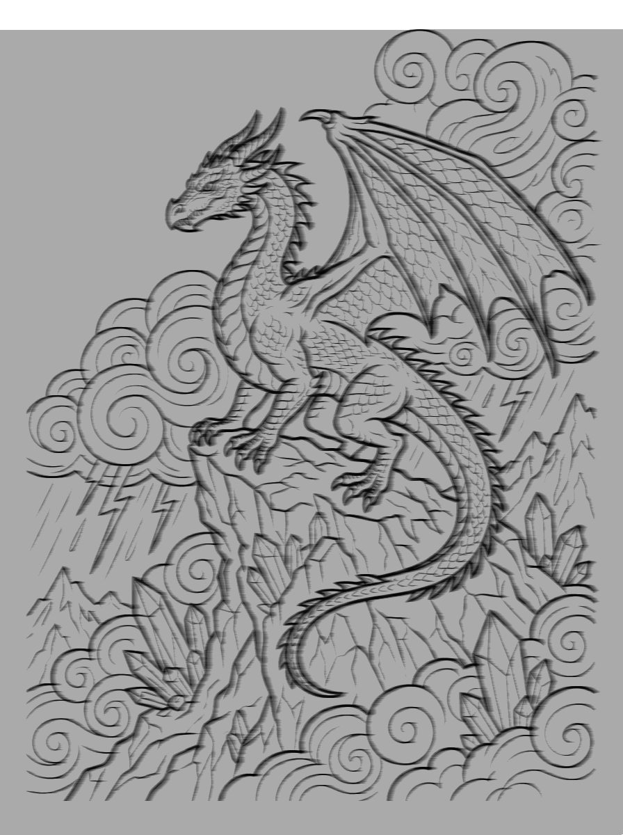 Majestic Fantasy Dragon Coloring Page