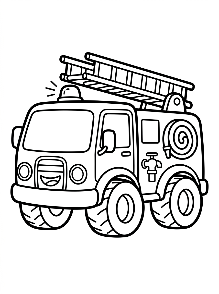 Friendly Fire Truck with Rescue Ladder