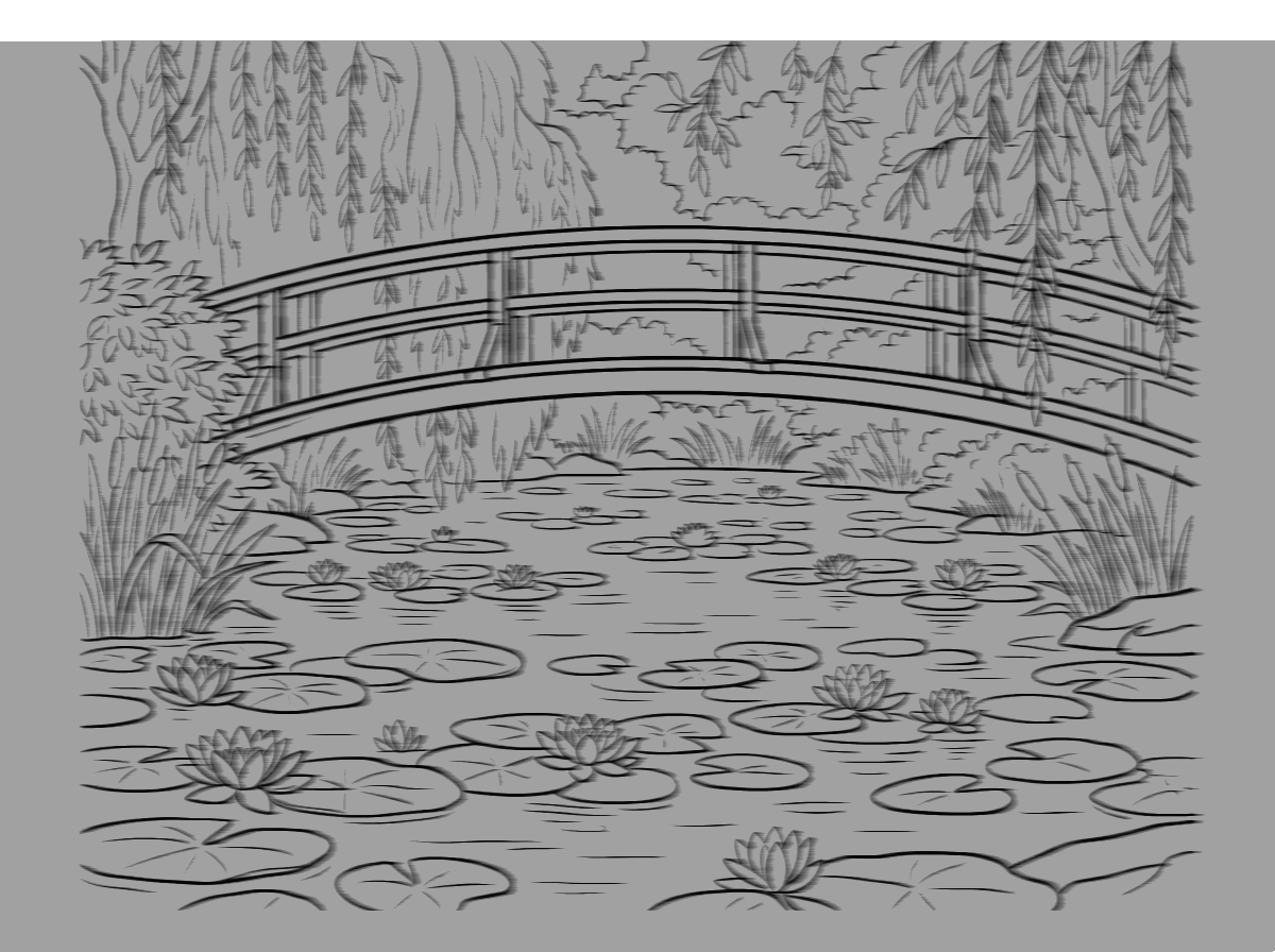 Water Lilies and Japanese Bridge by Claude Monet